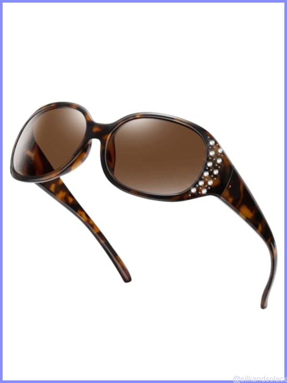 Polarized Sunglasses for Women UV400 Wrap Around Full Frame Oval Retro Style